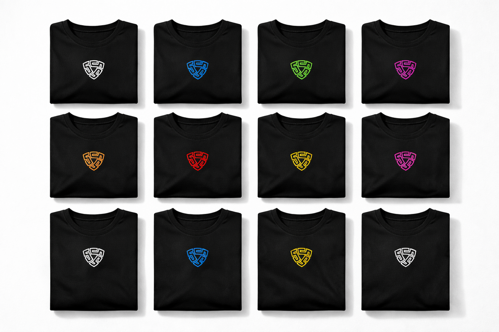 TRIPLE S BLACK RED TEE