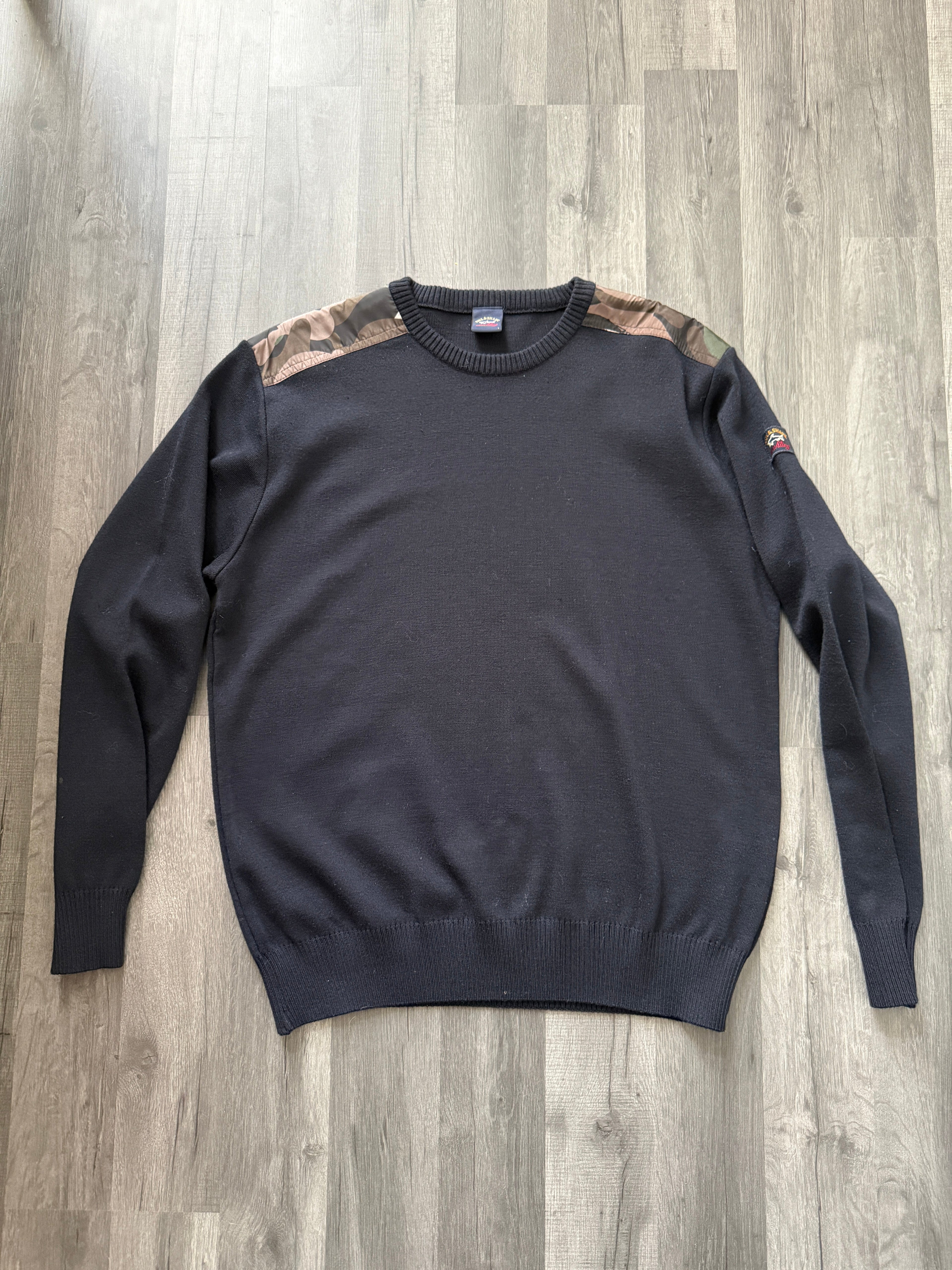 Paul & Shark Black Wool Jumper
