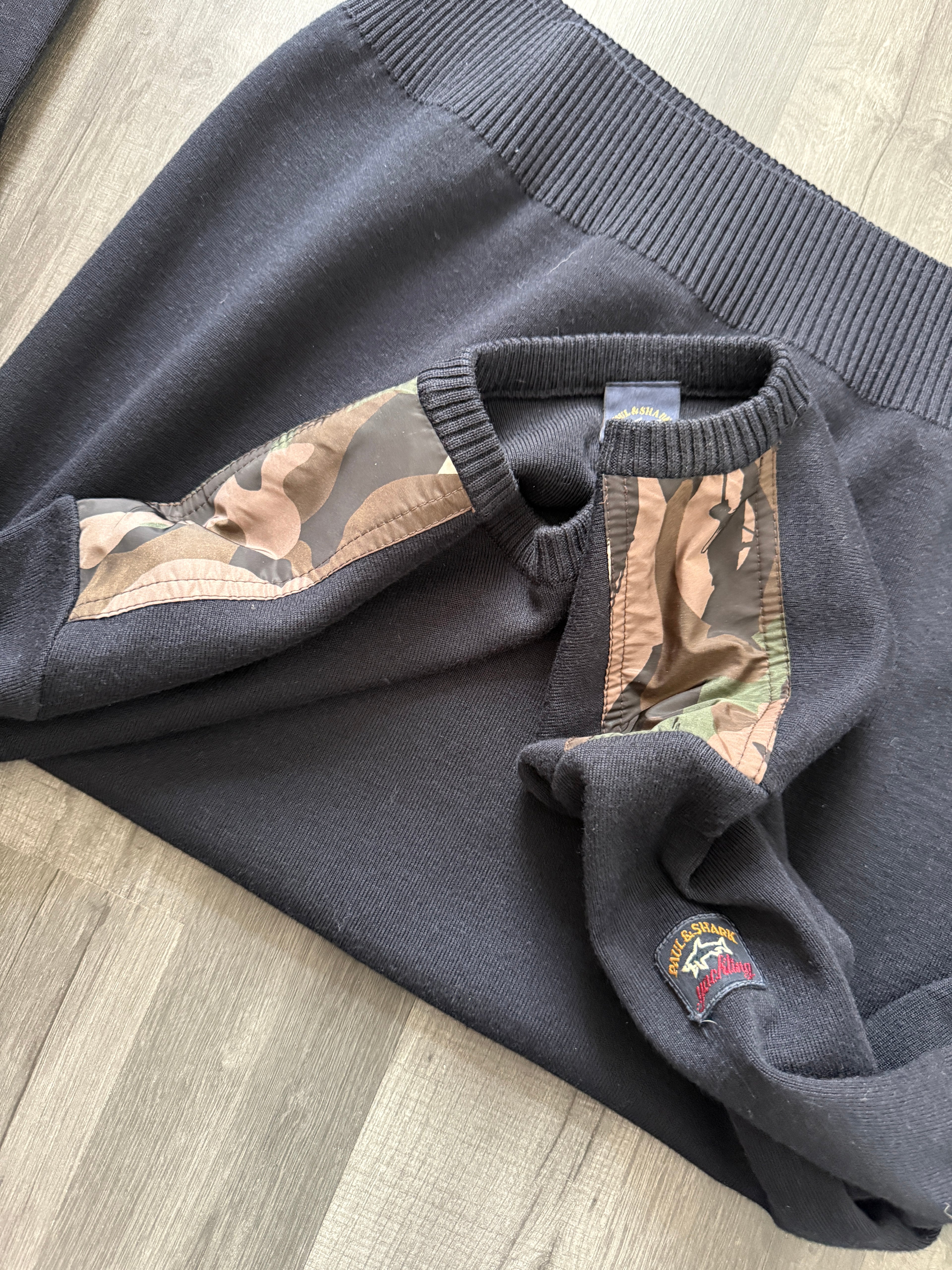 Paul & Shark Black Wool Jumper