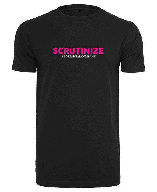 S-SPW BLACK NEON PINK TEE