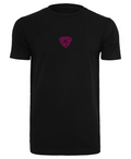 TRIPLE S BLACK NEON PINK TEE