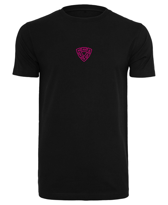 TRIPLE S BLACK NEON PINK TEE